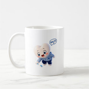 Café Personagem de Dente Fofo "Consegui!" Caneca de Hig