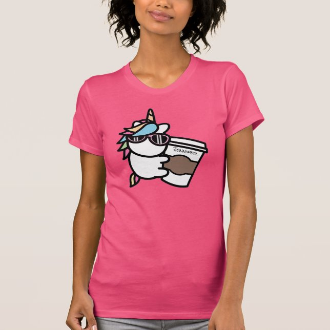 Café Personalizado e Camisa T Unicórn (Frente)