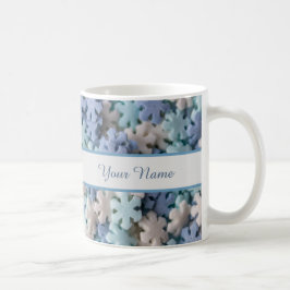 Café Personalize uma nobre caneca de natal com flocos d