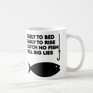Café Pescando mentiras caneca ou caneca de viagem