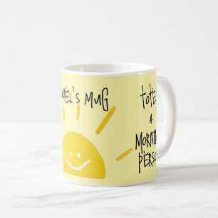Café Pessoa de manhã de caneca de esquisito