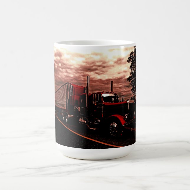 Café Peterbilt 379 de M Horning edita a caneca (Centro)