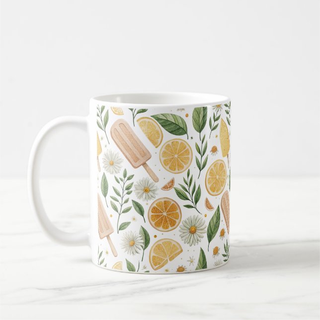Café Picolé de Limão e Caneca Floral de Margarida – Jar (Esquerda)