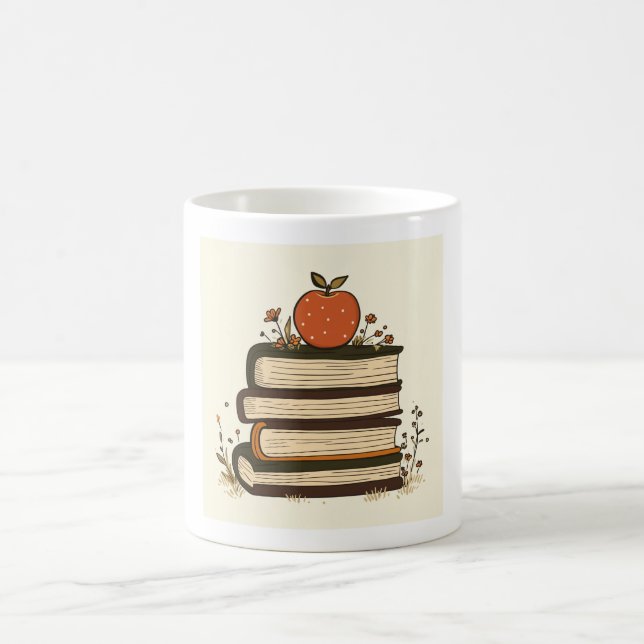 Café Pilha de Livros do Professor Maçã Caneca (Centro)