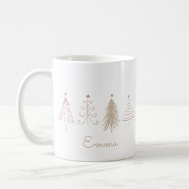 Café Pinus de inverno, cor-de-rosa, caneca de Natal