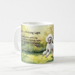 Café Poema de Haiku - Poodle na Manhã - Caneca de Luz