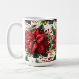 Café Poinsétia Vermelha Festiva com Caneca de Natal Dou