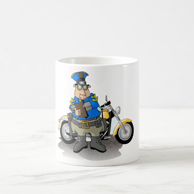Café Policial Escrevendo Uma Caneca De Bilhete (Criador carregado)