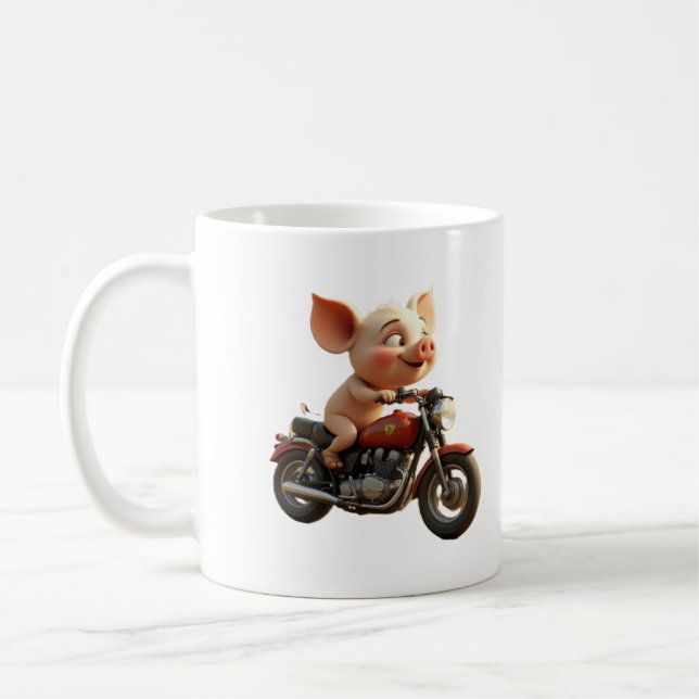 Café porco em uma caneca de porco (Esquerda)