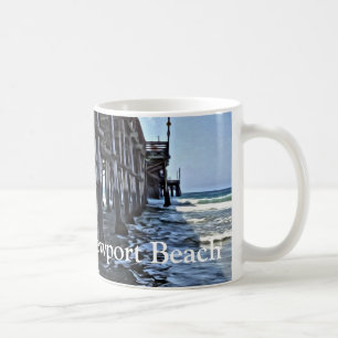 Café Praia de Newport - branco caneca branca clássica