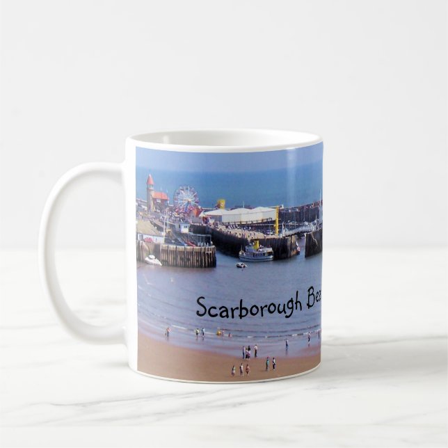 Café Praia de Scarborough, caneca do panorama de (Esquerda)