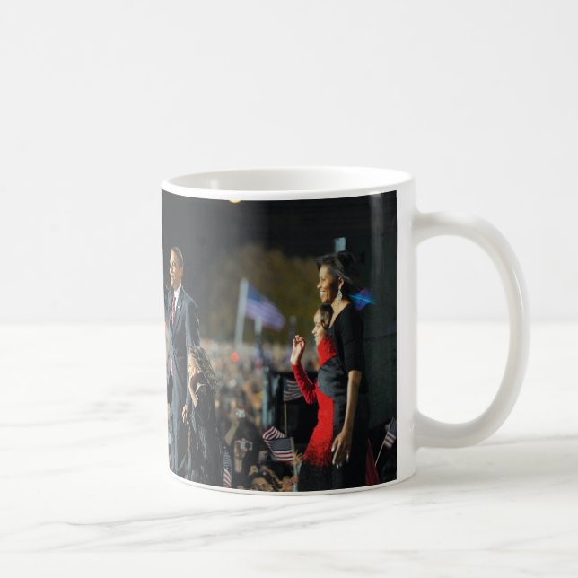 Café Pres. Caneca de Obama & de família (Direita)