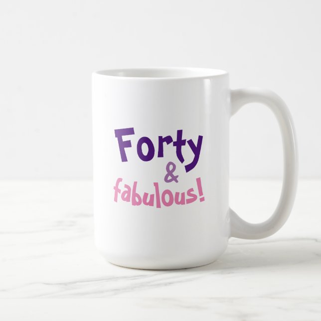 Café Presente de 40º Aniversário para Mulheres Caneca d (Direita)