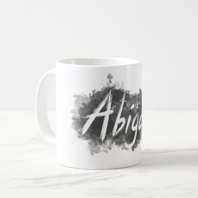 Café Presente de Abigail sua caneca conhecida, nome na (Frente Esquerda)