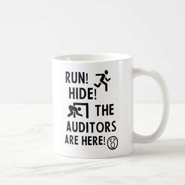 Café Presente de Caneca de Contador Auditor Fugir e se  (Direita)