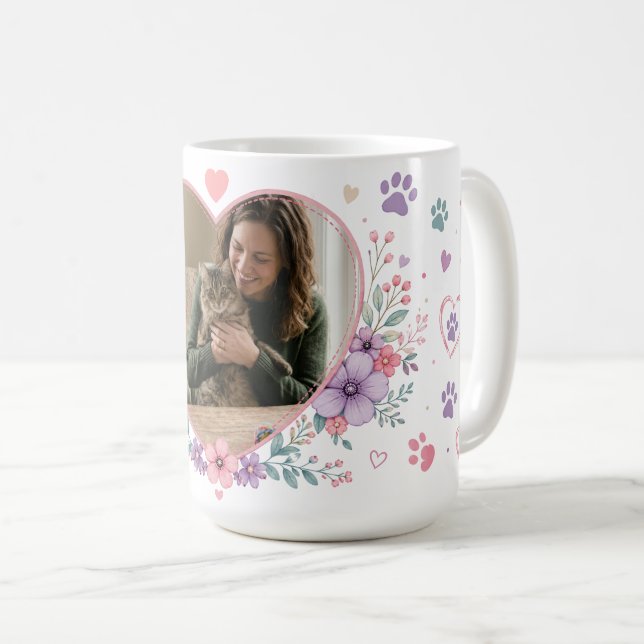 Café Presente de Caneca de Foto Personalizada para Mãe  (Frente Esquerda)
