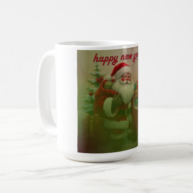 Café Presente de caneca de Natal Festivo - Anime-se em  (Frente Esquerda)