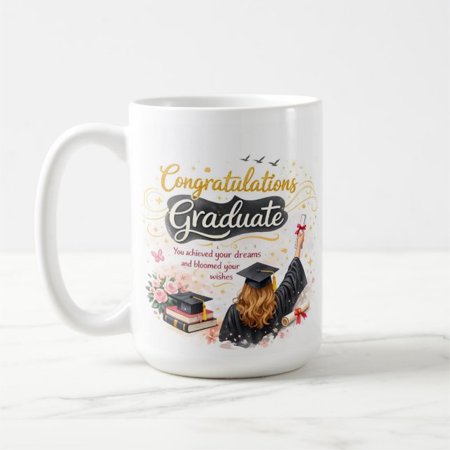Café Presente de Caneca para Graduado: Parabéns (Esquerda)