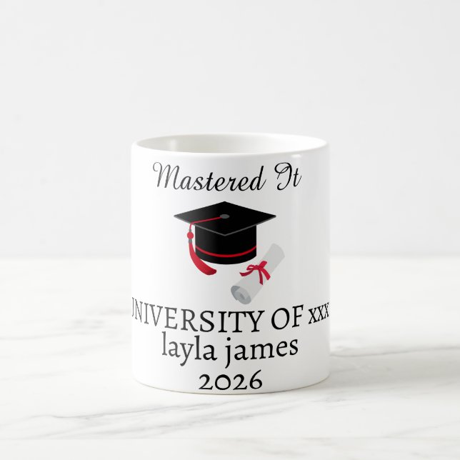 Café Presente de Conclusão de Mestrado para Ela, Caneca (Centro)