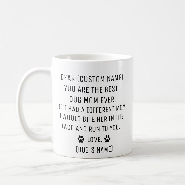 Café Presente de mãe de cachorro, mãe cachorro, caneca  (Esquerda)