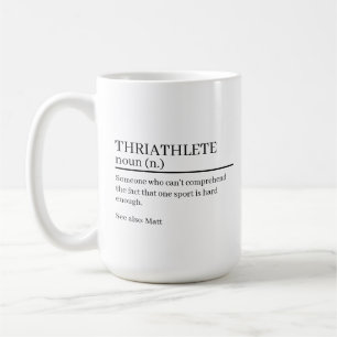 Café Presente definição de triatleta, caneca definição 