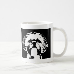 Café Presentes de Shih Tzu - caneca da imagem dobro