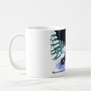 Café Preto & caneca inglesa do Natal do pastor de Tan