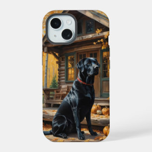 Café preto Labrador Retriever Log Cabine