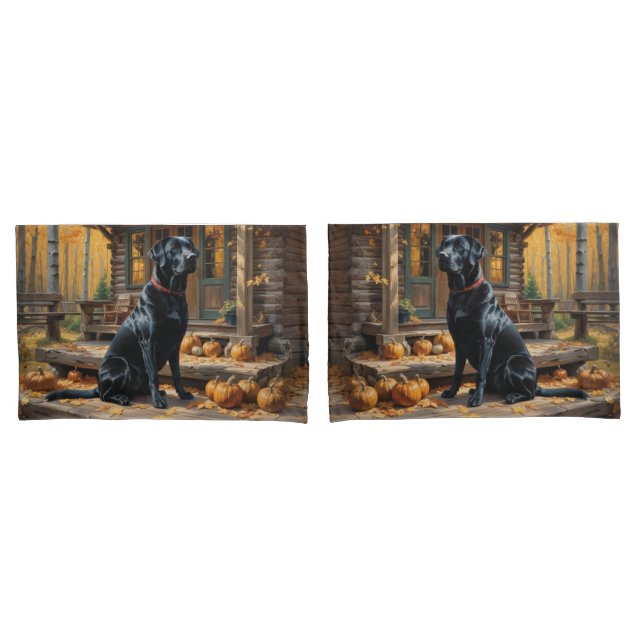 Café preto Labrador Retriever Log Cabine (Frente - conjunto)
