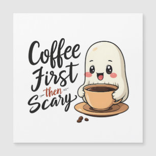 Café Primeiro Então Assustador Sinistro Fofo Hallo