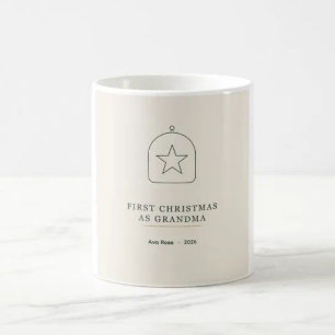 Café Primeiro Natal como Avó 2026 Caneca de Lembrança