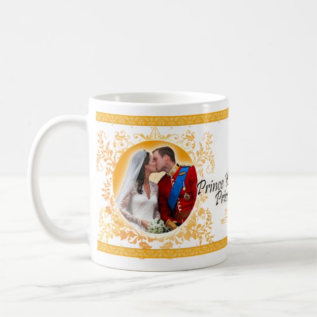 Café Príncipe William & caneca do beijo do casamento de (Esquerda)