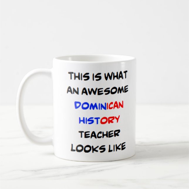 Café professor de história dominicano, caneca incrível (Esquerda)
