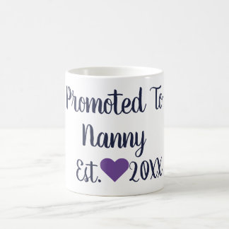 Café Promovido a Marinho de babá e caneca roxa