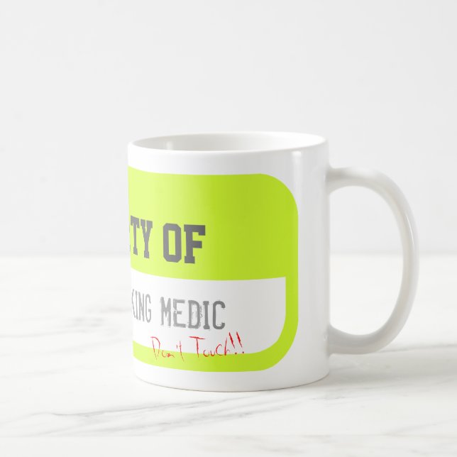 Café PROPRIEDADE de UMA caneca TRABALHADORA do amarelo (Direita)
