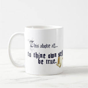 Café Próprio Eu Sê Sincero - Caneca de Citações de Shak