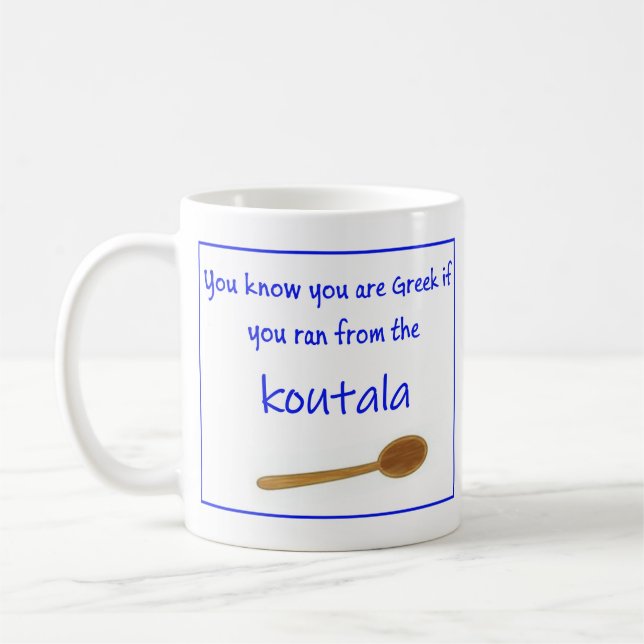 Café Provérbio Grego em Caneca de Cerâmica (Esquerda)