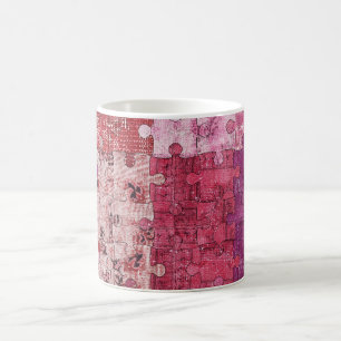 Café Puzzle de Cores de Textura Caneca