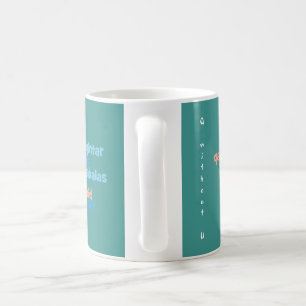 Café Q sem a caneca do Scrabble de U