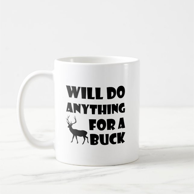 Café Qualquer Coisa Por um Dólar Caneca Divertida de Ca (Esquerda)
