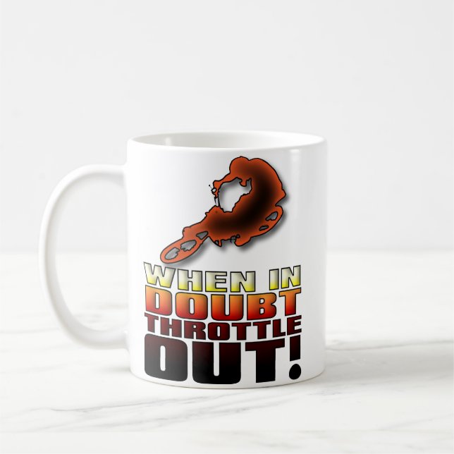 Café Quando em Dúvida Acelere ao Máximo Caneca de Motoc (Esquerda)