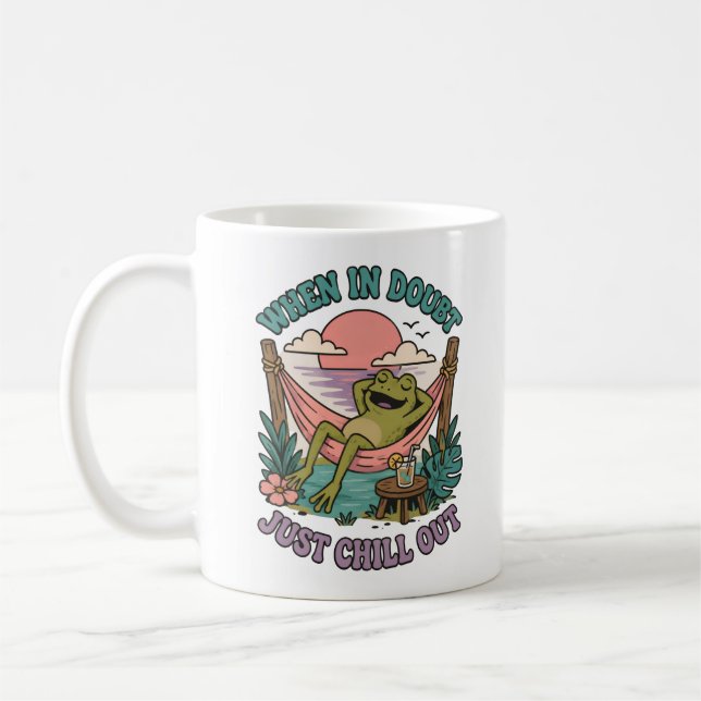 Café Quando em Dúvida, Apenas Relaxe a Caneca de Sapo (Esquerda)
