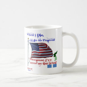 Café Quando eu morrer… Caneca do veterano de Guerra d