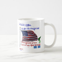 Café Quando eu morrer… Caneca do veterano de Guerra da