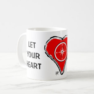 Café Que seu coração seja sua bússola v1-5 caneca de ca