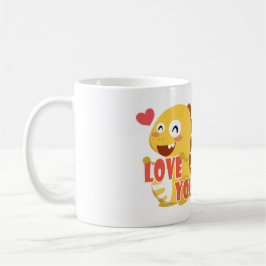 Café Queda de VIPKID na caneca de Dino do amor