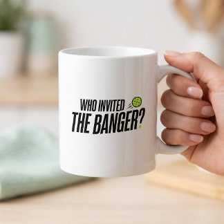 Café Quem Convidou o Banger? Caneca de Pickleball