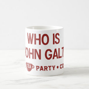 Café Quem é caneca do tea party de John Galt