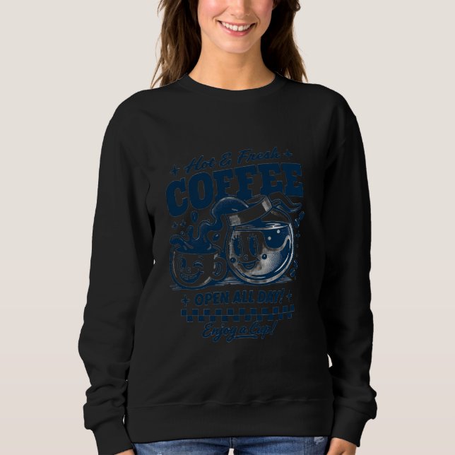 ☕ Café Quente e Fresco - Camiseta Retro Chill (Frente)