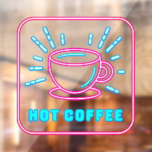Café Quente Neon Falso